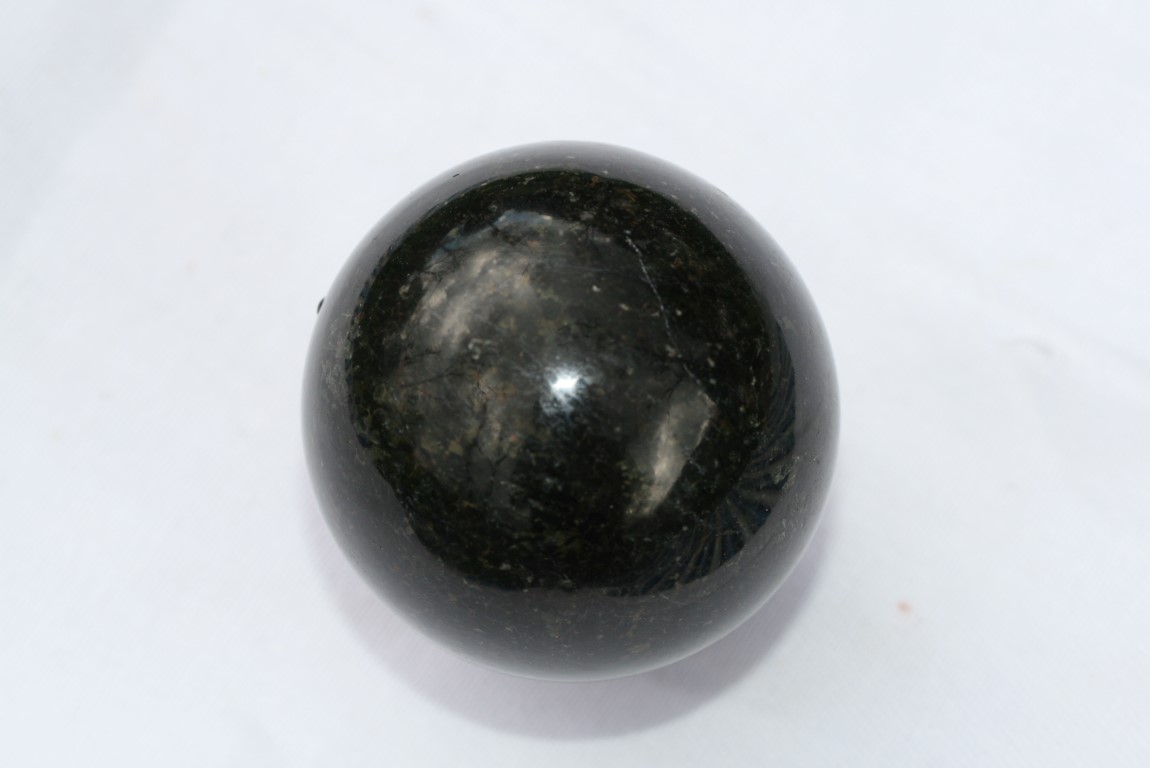 Nuummite Sphere gives insights to Negative Karma Attachments 5227